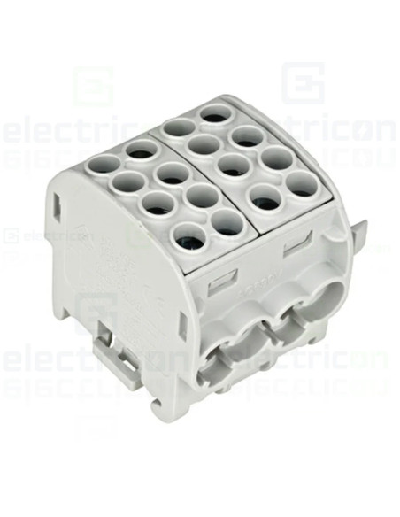 Clema derivatie, 35mm²,Cu-Cu, 4 intrari-4 iesiri, gri, Schrack, IK026212