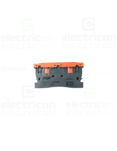 Priza dubla shucko pentru canal cablu, 45mm, 16A, portocaliu, QuickConnect, Gallery, Hager, WXF472E 2