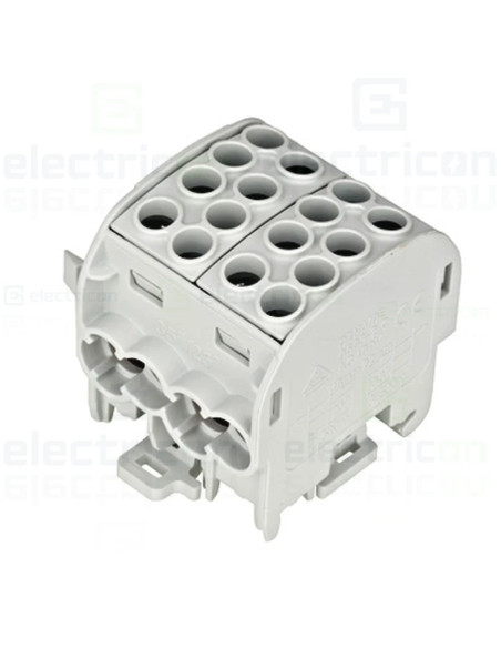 Clema derivatie, 35mm²,Cu-Cu, 4 intrari-4 iesiri, gri, Schrack, IK026212