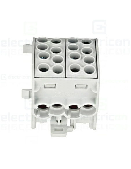 Clema derivatie, 35mm²,Cu-Cu, 4 intrari-4 iesiri, gri, Schrack, IK026212