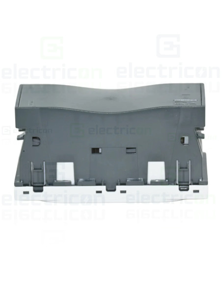 Priza dubla shucko pentru canal cablu, 45mm, 16A, alb, QuickConnect, Gallery, Hager, WXF472B