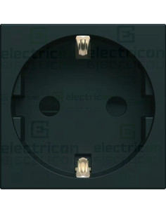 Priza simpla shucko pentru canal cablu, 45mm, 16A, negru, QuickConnect, Gallery, Hager, WXF160N