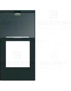 Masca priza date port etichetă, negru, Gallery, Hager, WXD205N