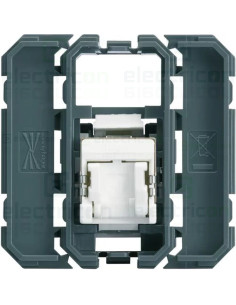 Mecanism priza date simpla, alb, 1M, Gallery, Hager, WXF224