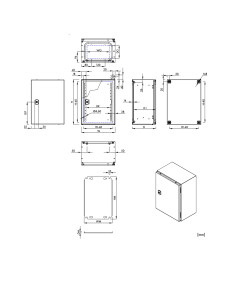 Dulap contor, 350x250x150mm, IP66/IK10, Schrack, WSA3525150 2