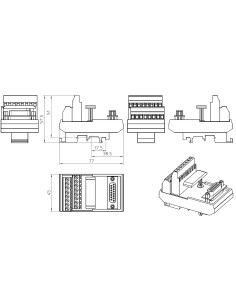 Modul interfață mama cu 15 contacte, cu conector D-sub, montare pe șină DIN 2.5 A SUB/B FLKM-D15 pentru uz industrial Phoenix 2