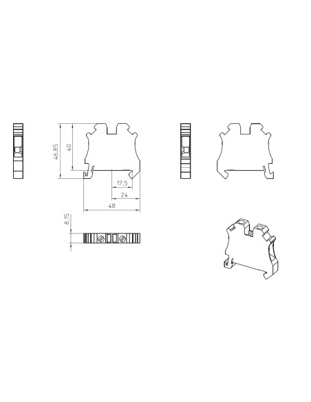 Clema șir cu șurub, 2PT, 2 conexiuni, 6 mm², albastru, UT 6 BU, Phoenix Contact, 3044144