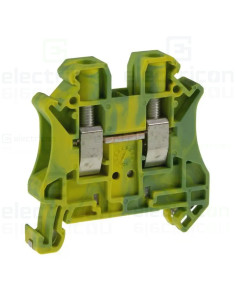 Clema șir cu șurub, 2PT, 2 conexiuni, 6 mm², verde-galben, UT 6 BU, Phoenix Contact, 3044157