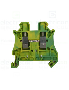 Clema șir cu șurub, 2PT, 2 conexiuni, 6 mm², verde-galben, UT 6 BU, Phoenix Contact, 3044157 2