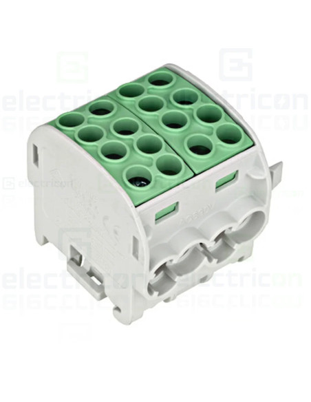 Clema derivatie, 35mm²,Cu-Cu, 4 intrari-4 iesiri, galben/verde, Schrack, IK026232