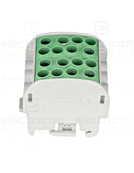 Clema derivatie, 35mm²,Cu-Cu, 4 intrari-4 iesiri, galben/verde, Schrack, IK026232