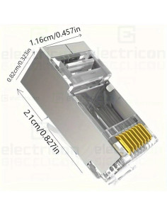 Mufa RJ45 FTP Cat.6, ecranata, passthrough, Emtex, TED Electric, EMT-PR6A-FTP 2
