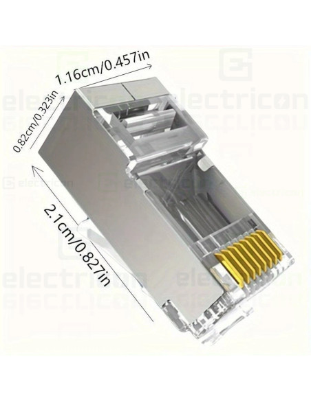 Mufa RJ45 FTP Cat.6, ecranata, passthrough, Emtex, TED Electric, EMT-PR6A-FTP
