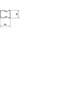 Canal cablu PVC, LF 30x30 mm, gri deschis, Hager, LF3003007035 2