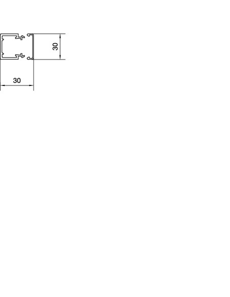 Canal cablu PVC, LF 30x30 mm, gri deschis, Hager, LF3003007035
