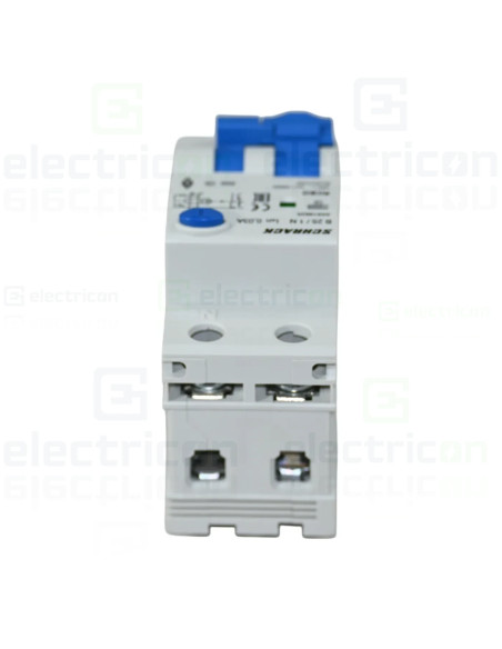 Intrerupator diferential (disjunctor) 1P+N, 25A, 30 mA, 10kA, curba B, tip A, AMPARO, Schrack, AK618625