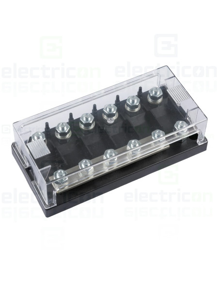 Suport sigurante fotovoltaice tip Mega Fuse, cu 6 poziții și bară de distribuție de 500 A, Victron Energy, CIP050060000