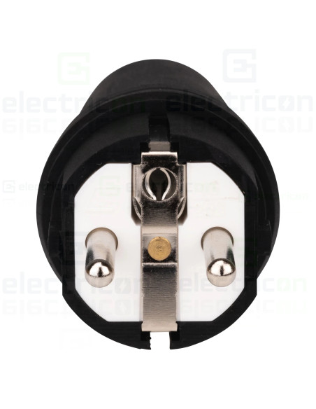 Stecher shucko rezistent la impact, 16A, 250V, IP44, negru, Schrack, YY714316