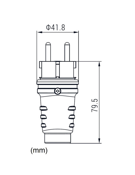Stecher shucko rezistent la impact, 16A, 250V, IP44, negru, Schrack, YY714316