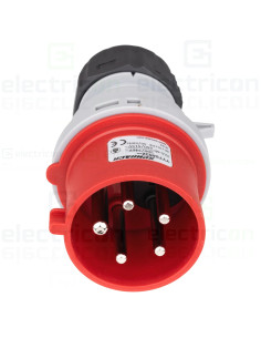 Fișă industriala, CEE fix, 5 poli, 32A, 400V, IP44, cu inversarea fazelor, Schrack, YY734532