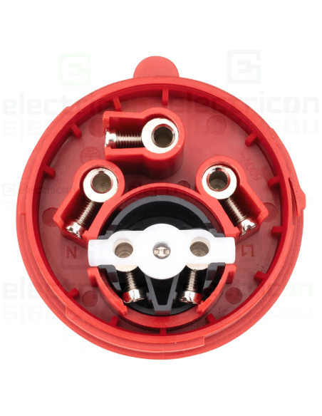 Fișă industriala, CEE fix, 5 poli, 32A, 400V, IP44, cu inversarea fazelor, Schrack, YY734532