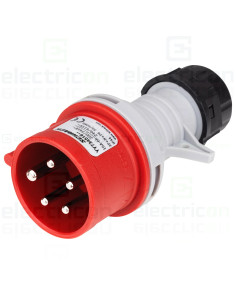 Fișă industriala, CEE fix, 5 poli, 16A, 400V, IP44, cu inversarea fazelor, Schrack, YY734516