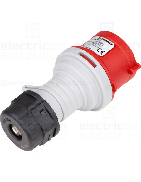 Fișă industriala, CEE fix, 5 poli, 16A, 400V, IP44, cu inversarea fazelor, Schrack, YY734516