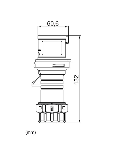 Fișă industriala, CEE fix, 5 poli, 16A, 400V, IP44, cu inversarea fazelor, Schrack, YY734516