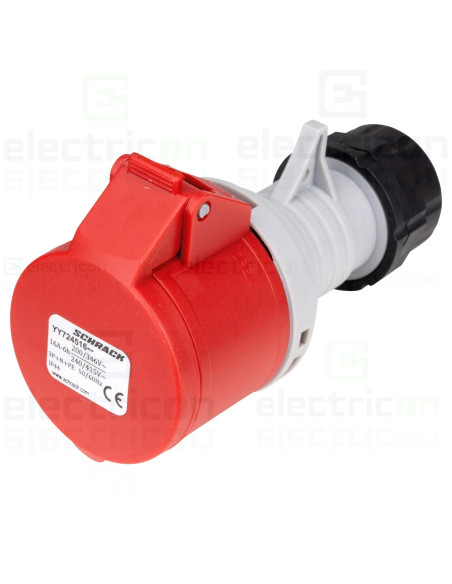 Priză, CEE mobil, 5 poli, 16A, 400V, IP44, Schrack, YY724516