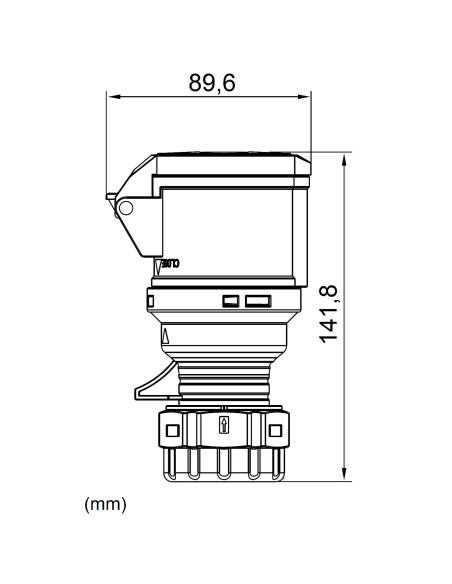 Priză, CEE mobil, 5 poli, 16A, 400V, IP44, Schrack, YY724516