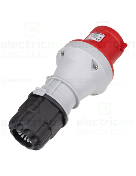 Fișă industriala, CEE fix, 5 poli, 63A, 400V, IP44, Schrack, YY714563
