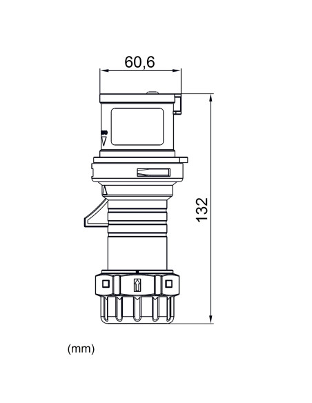 Fișă industriala, CEE fix, 5 poli, 16A, 400V, IP44, Schrack, YY714516