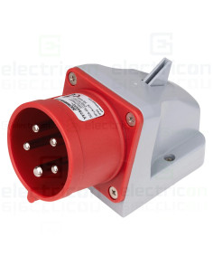 Fișă industriala, CEE fix, 5 poli, 32A, 400V, IP44, Schrack, YY754532