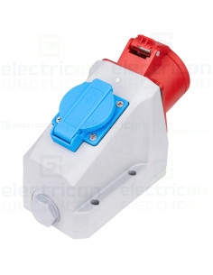 Priza industriala, CEE combinat, 5 poli, 16A, 400V, IP44, precablat, Schrack, YY774516 2