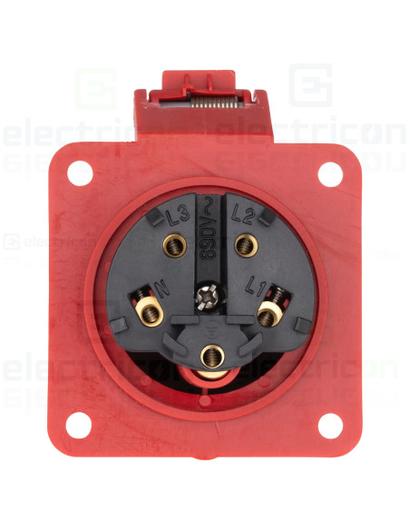 Priza industriala, CEE, 5 poli, 16A, 400V, IP44, Schrack, YY764516