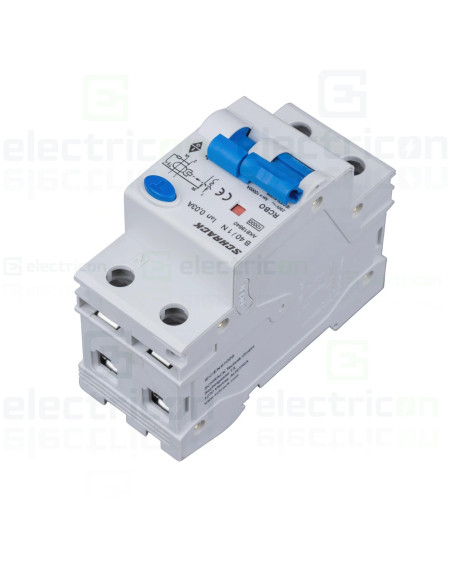 Intrerupator diferential (disjunctor) 1P+N, 40A, 30 mA, 10kA, curba B, tip A, AMPARO, Schrack, AK618640