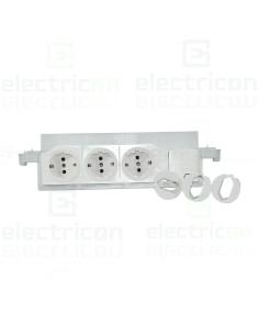 Priză triplă pentru Tablouri Volta multimedia, Hager, VZ00UP 2