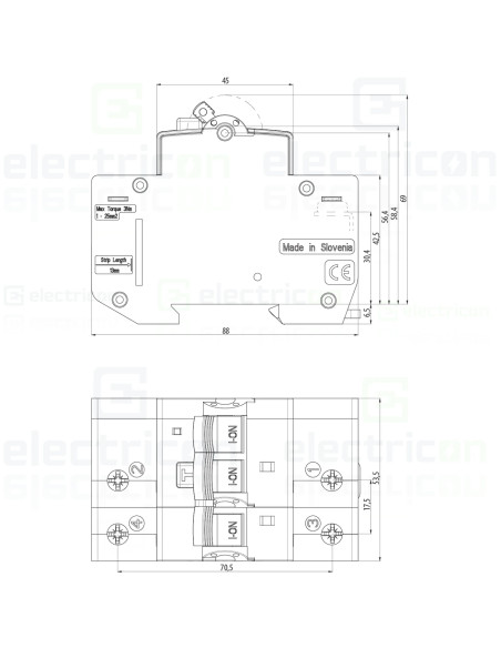 Dispozitiv de protectie a defectelor de arc, AFDD+RCBO, 2P, 3M, B32, 30mA, 10kA,32A, ETI, 002173817