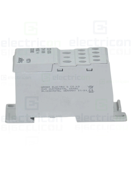 Bloc distribuție terminal, 1P, 250A, 1x95mm²+2x35mm²+5x16mm²+4x10 mm² lățime 45mm, Hager,  KJ02A