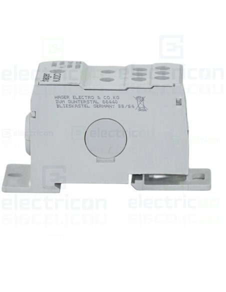 Bloc distribuție terminal, 1P, 160A, 1x70mm²+6x16mm² + 1 bară colectoare 16x5mm, lățime 35mm, Hager, KJ02C