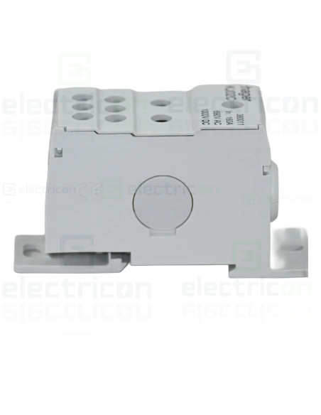 Bloc distribuție terminal, 1P, 160A, 1x70mm²+6x16mm² + 1 bară colectoare 16x5mm, lățime 35mm, Hager, KJ02C