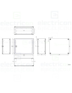 Dulap metalic cu contrapanou și ușă, IP66, 400x500x210 mm, Schrack, WSA4050210 2