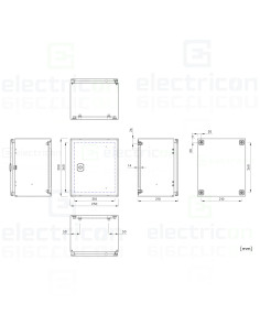 Dulap metalic cu contrapanou și ușă, IP66, 500x300x210 mm, Schrack, WSA5030210 2
