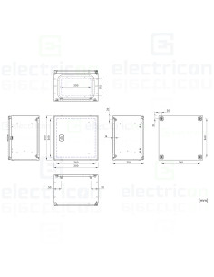 Dulap metalic cu contrapanou și ușă, IP66, 300x300x210 mm, Schrack, WSA3030210 2