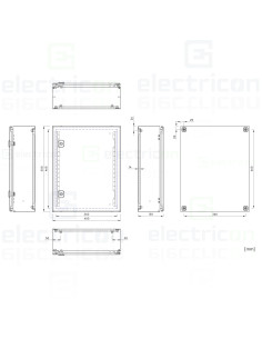 Dulap metalic cu contrapanou și ușă, IP66, 500x400x150 mm, Schrack, WSA5040150 2
