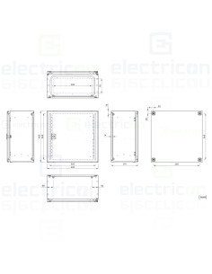 Dulap metalic cu contrapanou și ușă, IP66, 400x400x210 mm, Schrack, WSA4040210 2