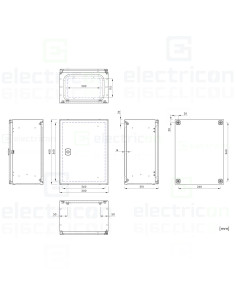 Dulap metalic cu contrapanou și ușă, IP66, 400x300x210 mm, Schrack, WSA4030210 2
