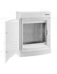 Tablou multimedia, aparent ,24 module (2x12), ușă alba, IP40, Schrack, BK080752