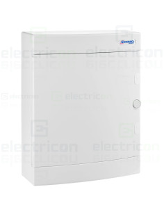 Tablou multimedia, aparent ,24 module (2x12), ușă alba, IP40, Schrack, BK080752 2