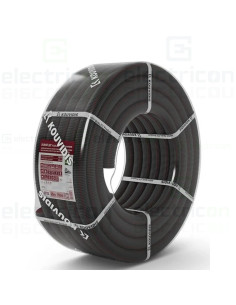 Copex tub flexibil rezistent la UV pentru cabluri telecomunicatii, rola 25 metri, negru - rosu, 32mm, 750N, DUROFLEX Kouvidis 2